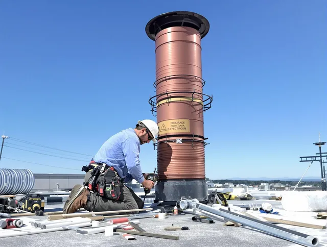 Installed chimney liner by Costa Mesa Chimney Sweep in Costa Mesa, CA