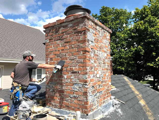 Completed chimney rebuild by Costa Mesa Chimney Sweep in Costa Mesa, CA