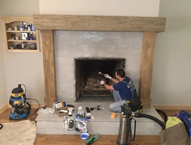 Detailed creosote removal process by Costa Mesa Chimney Sweep in Costa Mesa, CA