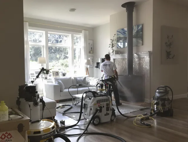 Soot removal service by Costa Mesa Chimney Sweep for a fireplace in Costa Mesa, CA